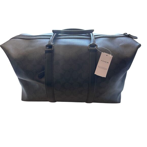 Coach Trekker Bag In Oxblood Canvas Duffel Bag With Strap - Picture 7 of 7